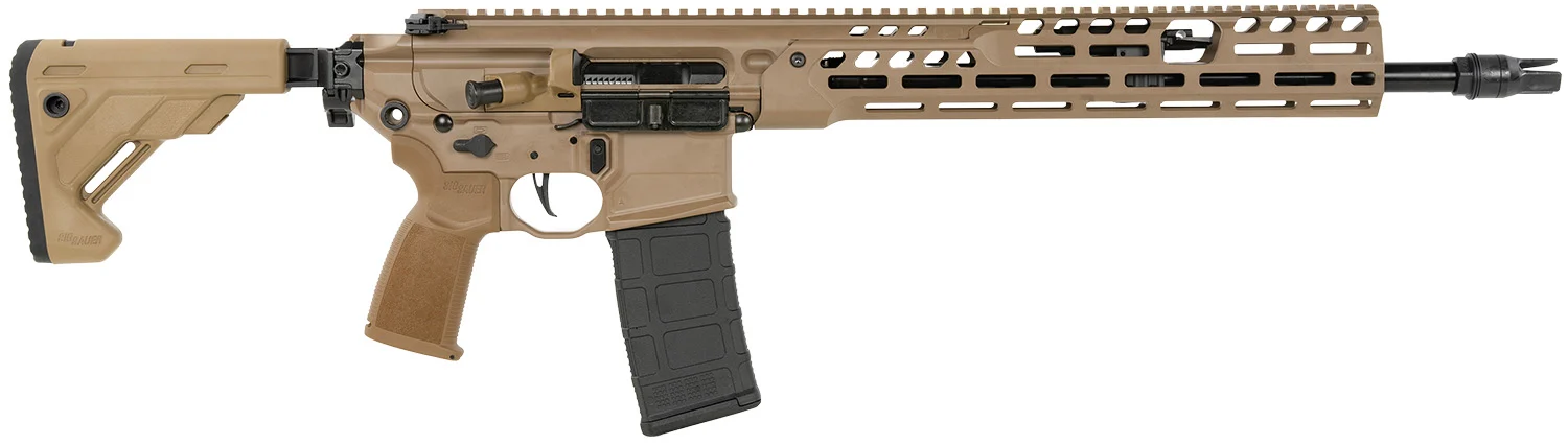 Sig Sauer RMCX556N16BIR MCX Spear LT 5.56 NATO 30rd 16 Black FNC Flat Dark Earth Aluminum Stock - CLB Guns