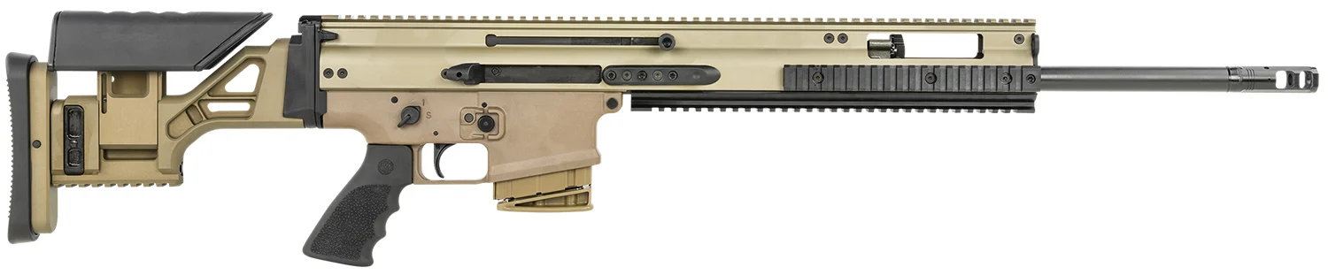 FN 381005432 SCAR 20s NRCH 6.5 Creedmoor 10+1 20 Black Steel Barrel, Flat Dark Earth Anodized Picatinny Rail Aluminum Receiver, Flat Dark Earth Synthetic Adjustable Stock, Black Hogue Rubber Grip - CLB Guns