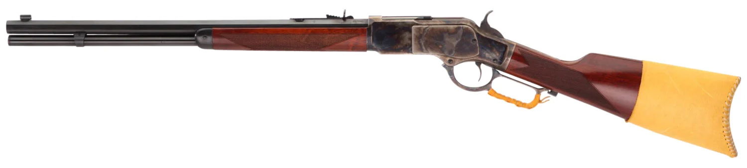 Taylors Company 550239COM 1873 Comanchero 357 Mag Caliber with 10+1 Capacity, 18 Blued Barrel, Color Case Hardened Metal Finish Walnut Straight Stock Right Hand (Full Size) - CLB Guns