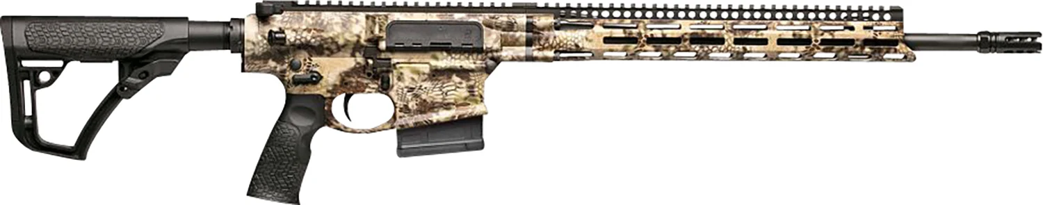 Daniel Defense 0215809282047 DD5 V4 Hunter 6.5 Creedmoor 18 5+1 Kryptek Highlander Black 6 Position w/SoftTouch Overmolding Stock Black Polymer Grip Right Hand - CLB Guns